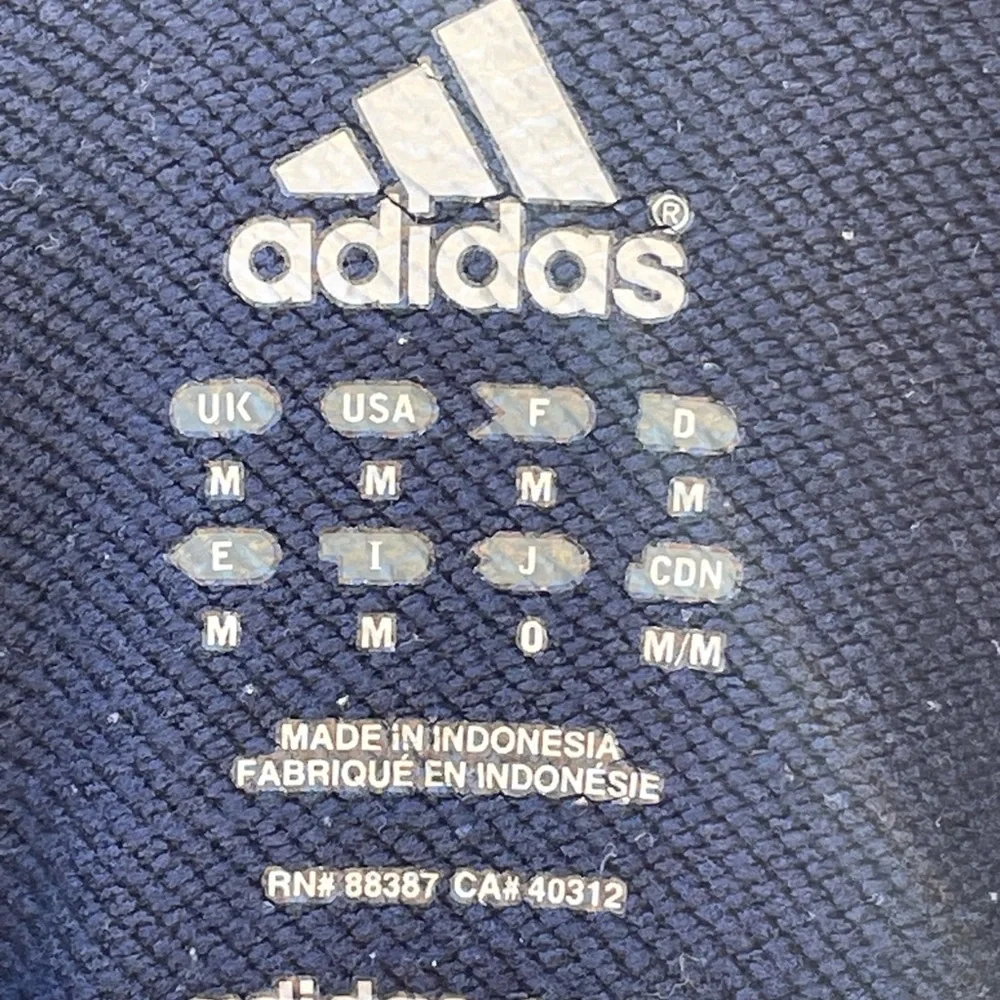 Adidas Track Jacket 1/4 Zip Blue Pullover Athletic Men's Sz M